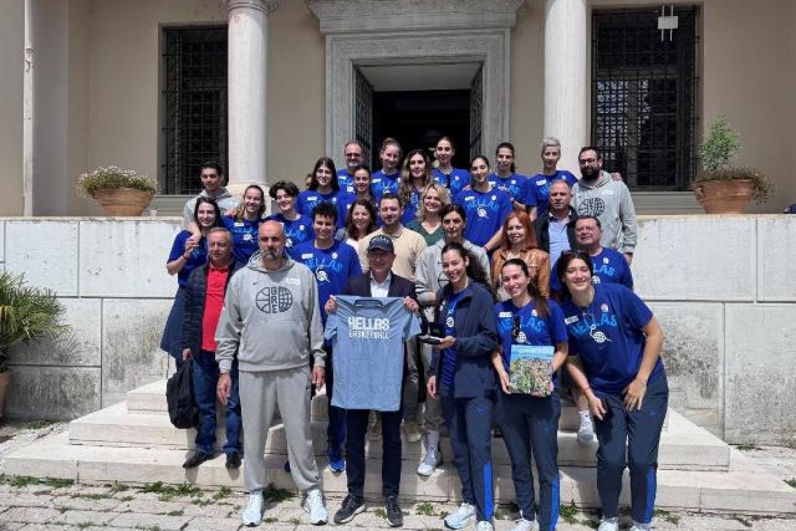 Θερμή υποδοχή της Εθνικής Ομάδας Καλαθοσφαίρισης γυναικών από τον Δήμο Ιωαννιτών